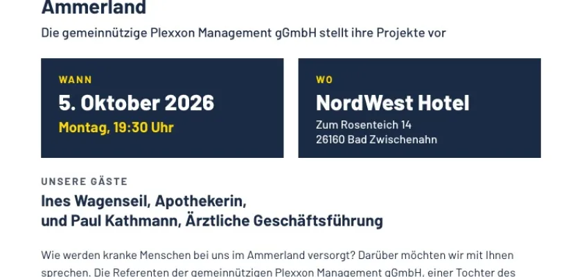 Einladung Liberaler Stammtisch mit der Plexxon Management gGmbH